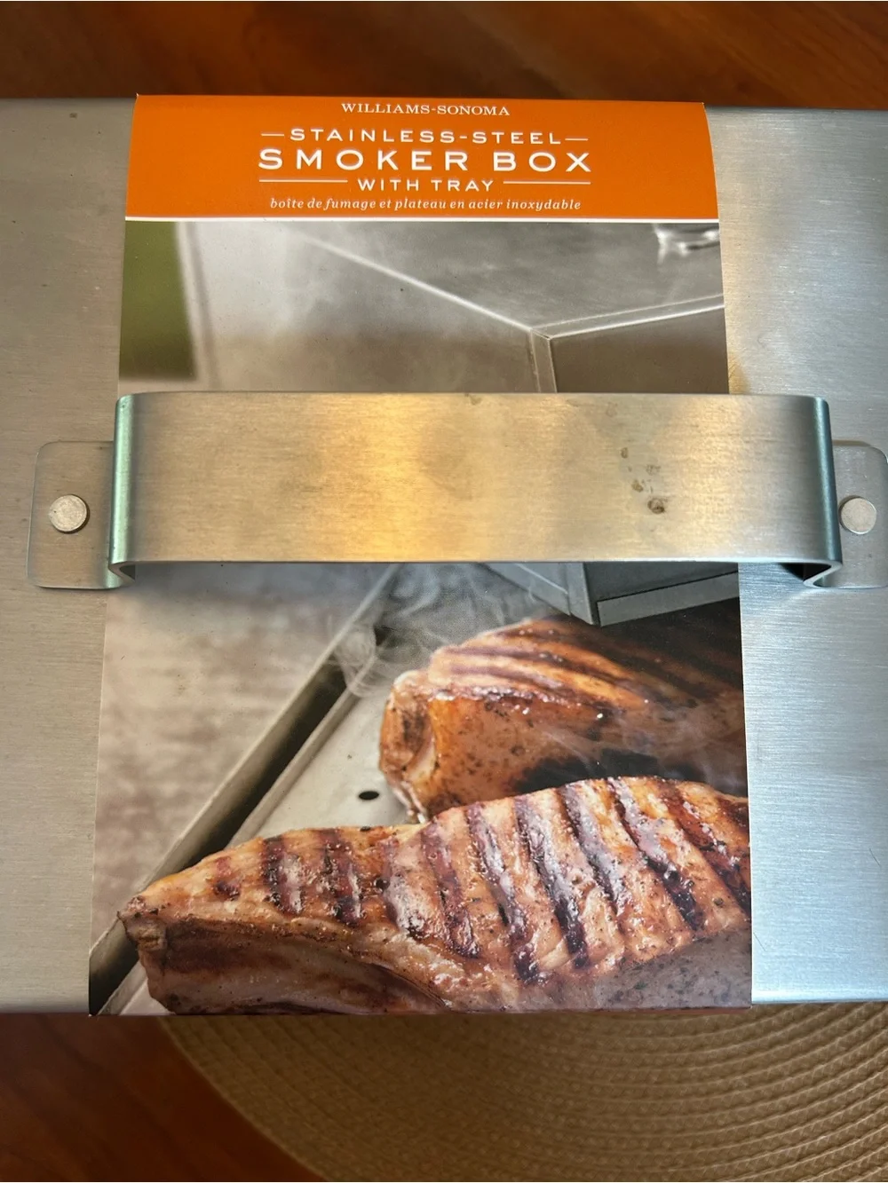 Williams-Sonoma Stainless Steel Smoker Box & Potato Grilling Rack New in Box